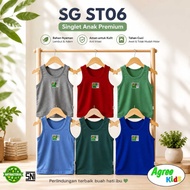(6pc) Agree Kids Singlet ST 06 | CHILDREN'S UNDERSHIRT | Camisole | Children's Singlet | Agree T-Shi