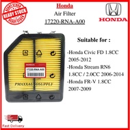 HONDA Engine Air Filter Honda CIVIC FD 1.8 SNA (2005-2012) / STREAM 1.8 SMA RN6 17220-RNA-A00 Air Filter