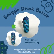 Smiggle MIRAGE SILLICONE ROLL UP DRINK BOTTLE MID BLUE ORIGINAL