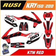 ✻ ❡ ✼ RUSI KRY 150/200 Full Decals Sticker Body (RED)