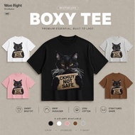 COD 24 Hours Delivery Woo Right Boxy crop tee Cropped T-Shirt Men's CKMUY NOT SAF