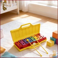 [kokiya] Multicolor Kids Xylophone 8 Notes Percussion Instrument Music Bell Toy for Gift and School 