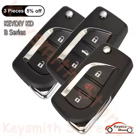 KEYECU KEYDIY B Series B13-2 B13-2+1 B13 for Toyota Style 2 3 Buttons Universal Remote Key for KD-X2