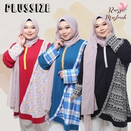 Women Blouse Muslimah/Tshirt Muslimah PLUSSIZE Raesya - size XS, S, M, L, XL, 2XL, 3XL, 4XL, 5XL, 6X
