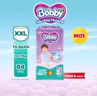 Tã quần Bobby Gói Mega Jumbo size XXL 76+8 miếng date 2027
