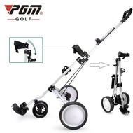 [Ready Stock] PGM Golf 4 Wheels Golf Push Carts Aluminum Alloy Foldable Golf Trolley with water Bott