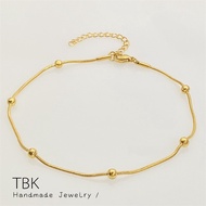 TBK 18K Stianless Gold Plated Anklet for women