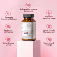 Happy Mammoth Hormone Harmony Menopause Relief Supplement – 72 Vegan Capsules for Hormone Balance, M