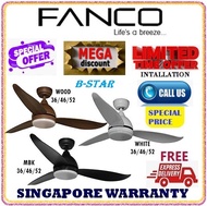 Fanco Ceiling fan with light |  B-Star series 36/46/52 DC Ceiling fan | bstar| b star Cheapest DC Fans  Includes Remote Control 3-Tone LED Light |