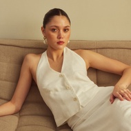 AMELIA TOP เสื้อสีขาวคล้องคอเปิดหลัง