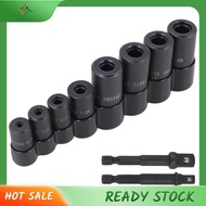 [luxiang.] 70500 Tap Socket Set 8 Pcs- Use with 1/4"& 3/8" Drive, Fits  Standard Taps(1/2"& 1/8" NPT