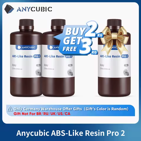Anycubic ABS Like Pro 2 Resin 2 KG Rapid UV Curing 405nm Standard Photopolymer Resin ABS 3D Resin Hi