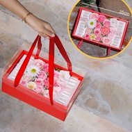 Flower Box HH09 with Money Tray (Free Card & Lights) Meaningful Gift for March 8, Birthday, Valentin