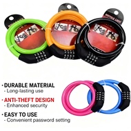 【WeHome】Anti Theft Steel 4 Digit Combo Bike Lock Changeable Password Cycle Lock for Bicycle Motorcyc