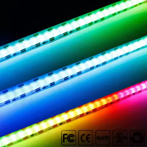 WS2812B COB LED Strip WS2812 160/180/240Leds/Pixels/m Individually Addressable RGBIC Flexible High D