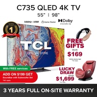 TCL C735 QLED 4K Google TV 98 inch |iMAX Enhanced| 144 Hz VRR | HDMI 2.1 | Dolby Atmos |  Android TV