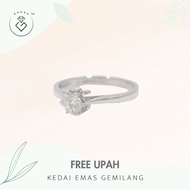 [Kedai Emas Gemilang] 2002117 {YS} 0.23Ct Diamond White Gold Ring (25075) (13) (1.87G) [750 Gold]