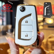 ZC Toyota 2 Buttons Car Key Cover Case For Toyota Revo/Altis/innova 2022/Fortuner Toyota Folding Key