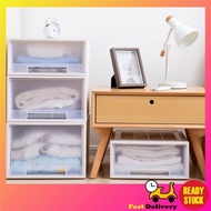【PLAYFUL】21L Multipurpose Wardrobe Clothes Stackable Plastic Storage Box Drawer Storage Box Underwea