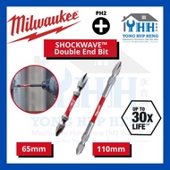 Milwaukee SHOCKWAVE™ Double End Bit Impact Power Bits Magnet Screw Bit PH2 x 65mm / PH2 x 110mm  48-32-4361 / 48-32-4364