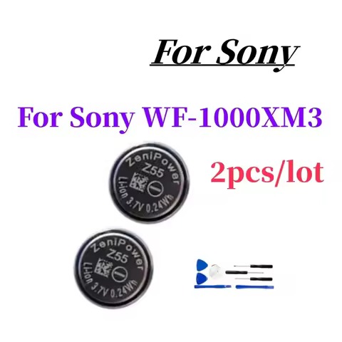 2PCS ZeniPower Z55 1254 Replacement CP1254 Battery 3.7V For Sony WI-SP600N WF-SP700N WF-SP900 WF-100
