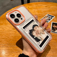 3 in 1 Card Slot Casing สำหรับr For iPhone 11 XR 15 Pro Max 14 13 12 Pro Max X XS Max 8 7 Plus Shock