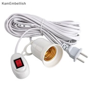 KamEm E27 2.3M extension cable Lamp Bulb Holder With Switch LED Light Bulb Extension Socket bellish