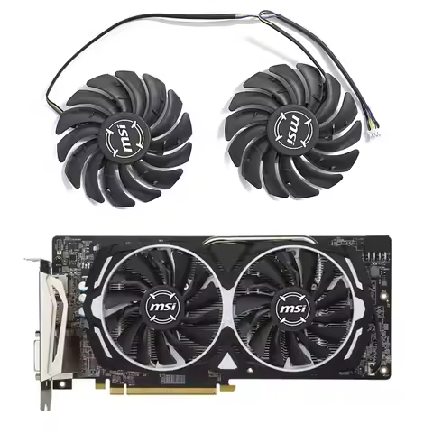 New GPU fan 4PIN 85NN PLD09210B12HH suitable for MSI ARMOR RX470 RX 480 RX570 RX580 ARMOR 8G OC grap