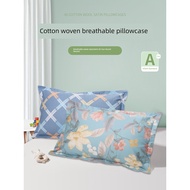 sarung bantal Sepasang sarung bantal kapas 48cmx74cm sarung bantal tunggal 100 sarung pelapik bantal