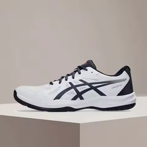 ASICS Gel-Upcourt 6 Low-Top Training Shoes–White/Blue,Comfortable Durable Cushioning,Breathable Mesh