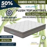 Azure™ Latex Hybrid | Bamboo Fabric Premier Comfort | Pocketed Spring Mattress (10 Inch)