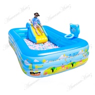 【free pompa】KOLAM RENANG ANAK PETAK PERSEGI PANJANG KARET BAHAN TEBAL UKURAN BESAR TINGGI - LOVABLEM