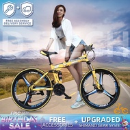 Ready Stock  Authentic Begasso 26/24/20 inch 24 Speeds Foldable Mountain Bike Shimano Gear System Disc Brake Folding Bicycle Foldable Bicycle Hot Sales