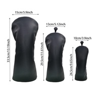 Golf Black Golf Club Cover No. 1 Wood Fairway Wood Iron Wood Club Cover Ball Head Cap Cover Club Hea