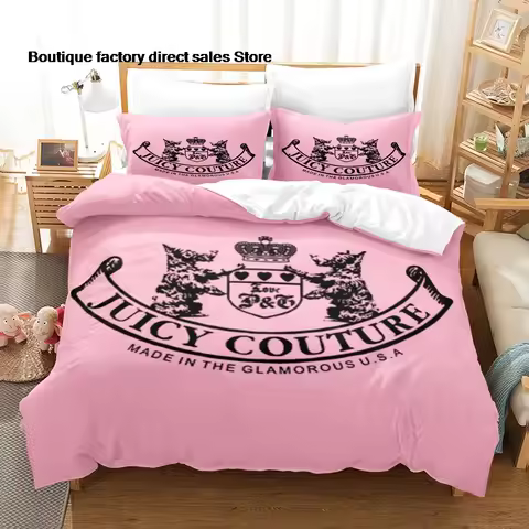 Anime J-Juicy Crown Couture Bedding Set Single Twin Full Queen King Size Bed Set Kids Bedroom Duvetc