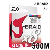 DAIWA 8 Braided Fishing Line - Length:500m/550yds, 30-80lb, Diameter:0.2mm-0.35mm Japan PE braided l