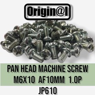 PAN HEAD MACHINE SCREW SCREW BUNGA M6X10 JP610 1.0P