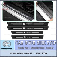 [NEW] Proton Car Door Side Step Protective Cover Carbon Door Sill Strip Sticker Saga Persona Iriz x50 x70 Aksesori 4PCS