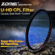 Zomei HD Galss PRO Slim CPL Circular Polarizer Polarizing Camera lens filter 49mm 52mm 55mm 58mm 62m