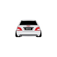 CAR STICKER REAR VIEW STIKER GAMBAR KERETA PROTON WAJA TEMPAH NO PLAT NAMA SENDIRI