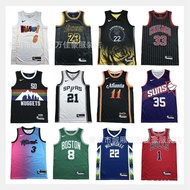 American Hot-Pressed Jersey Hot Bucks Sun Spurs Wade Duncoln Curry Puff Sports Casual Basketball Uni