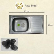 Bak cuci piring Wastafel Stainless 75x42 cm