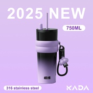 KADA Tumbler Hot and Cold with Straw for Coffee Water Bottle 316 Stainless Steel Vacuum Thermos