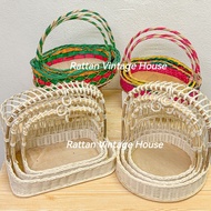 (Rattanvintage) Rattan Basket Hamper | Basket | Souvenir Basket | Hamper Basket |Packaging Basket | 