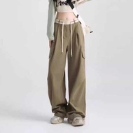 cargo pants women plus size cargo pants women cargo pants Khaki Plus Size Fat mm Overalls Women Spri