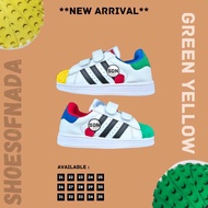 BOYS AND GIRLS SKATE SNEAKERS KIDS - GREEN YELLOW KIDS SNEAKERS