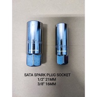 SATA SPARK PLUG SOCKET 1/2", 3/8"(14mm, 16mm, 21mm) 12915, 12925, 13916