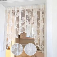 BACKSTREET4FZS Window Curtain, Butterfly Curved Kitchen Curtains, Fashion Short Lace White Half Curt
