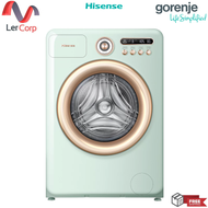 (Gorenje) HISENSE Roman Holiday Series เครื่องซัก/อบ ฝาหน้า Inverter 10.5/7 kg (สีRoman Green) รุ่น 