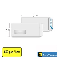 White Window Envelope 4.5" X 9.5" Peel & Seal <500pcs>